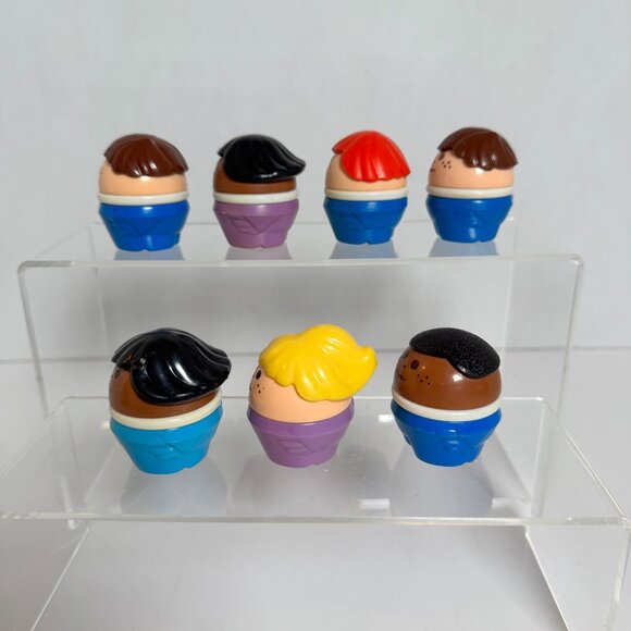 Vintage Fisher Price Toddle Tots Lot of 7 Figures 1980s Little People Style Toys - Picture 4 of 5